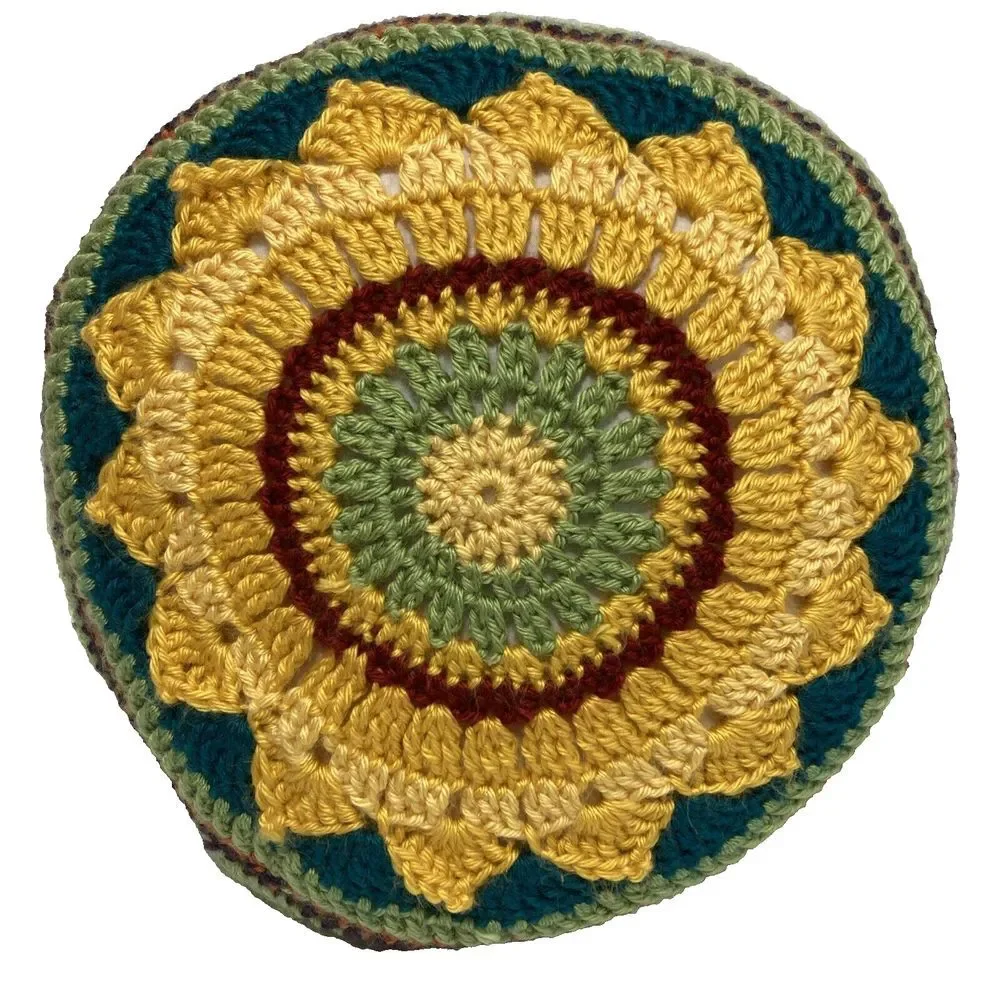 Mandala Handmade Crochet Round Throw Pillow Decor‎ Cushion 12